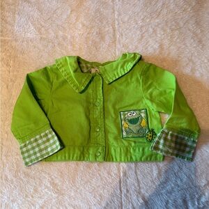 Vintage‎ Sesame street Cookie Monster adorable button up